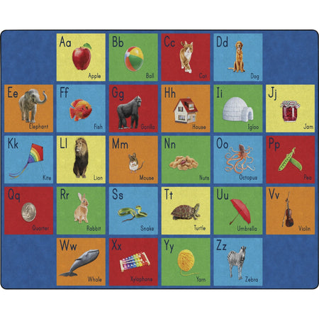 Flagship Carpets See My Alphabet Classroom Rug - Educational Floor - Rugs & Mats