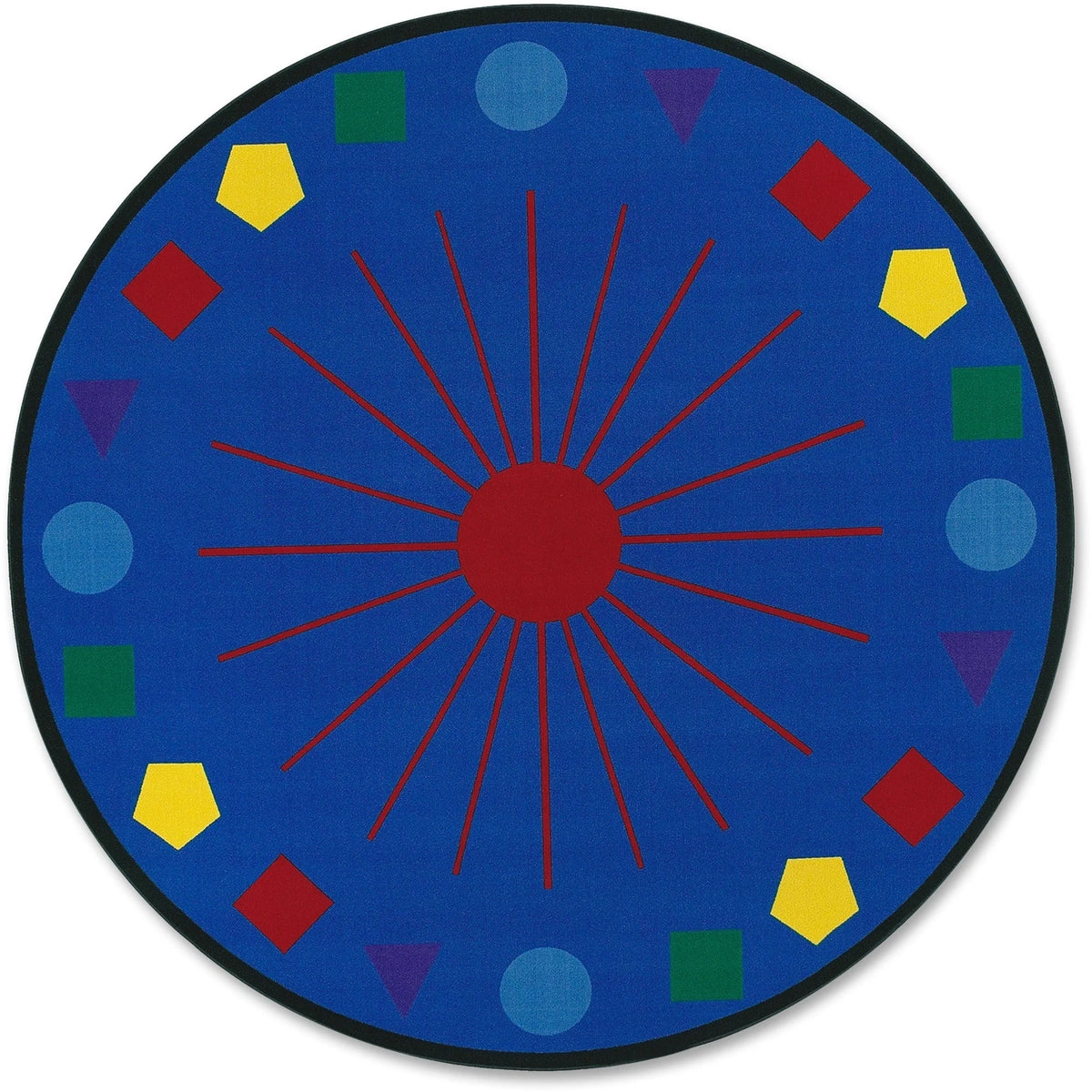 Flagship Carpets Shapes Galore Round Rug - 72’’ Circle - Multicolor - Rugs & Mats