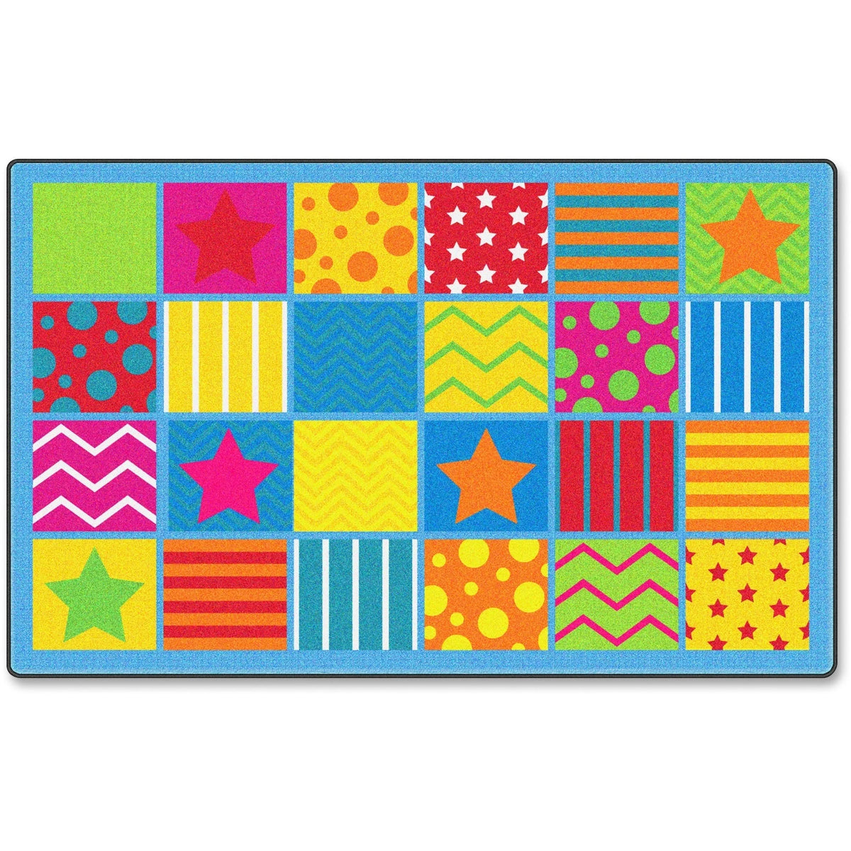 Flagship Carpets Silly Seating Classroom Rug - Colorful 12ft x 90’’ - Rugs & Mats
