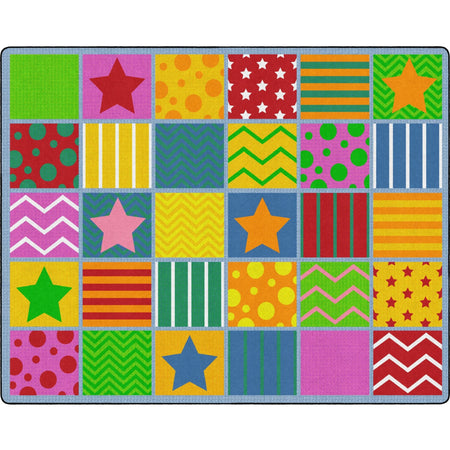Flagship Carpets Silly Seating Classroom Rug - Fun & Colorful 10.60’ x 13.20’ Nylon - Rugs Mats