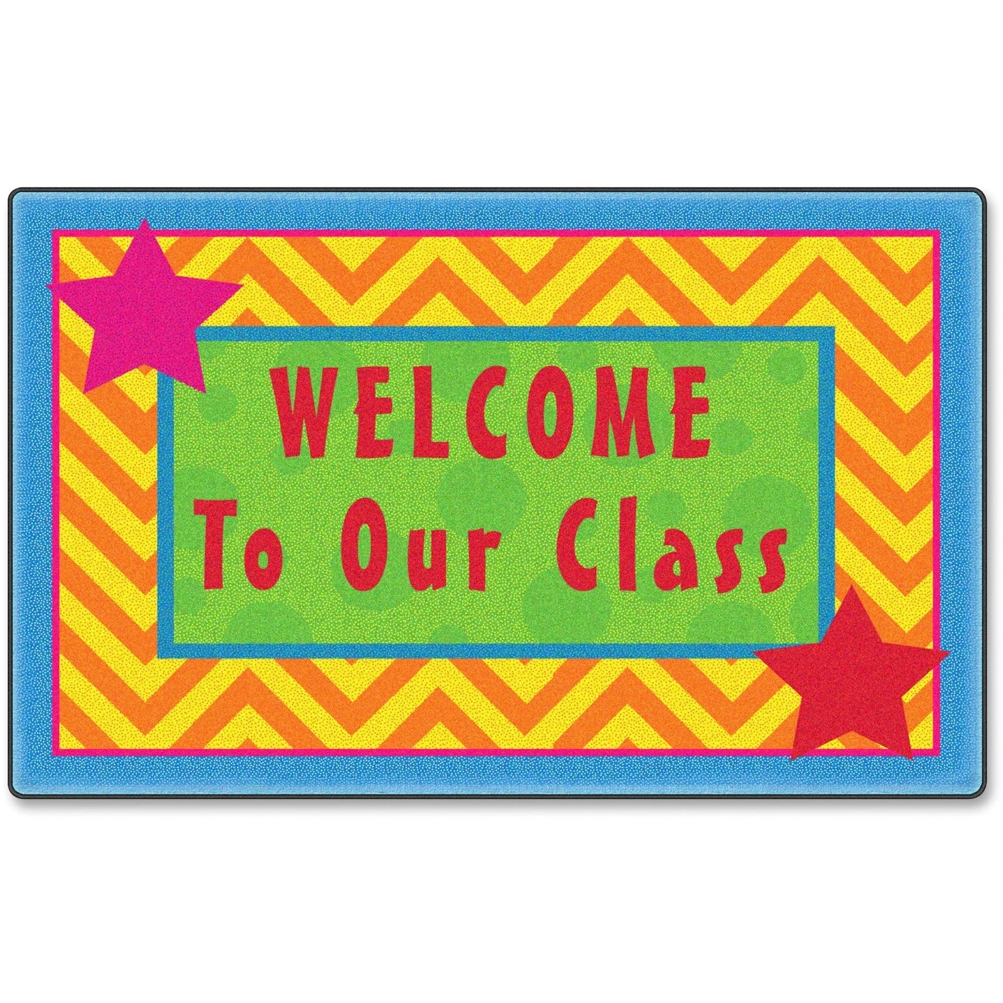 Flagship Carpets Silly Welcome Mat: Fun & Colorful 36x24’’ Nylon Rug - Rugs Mats