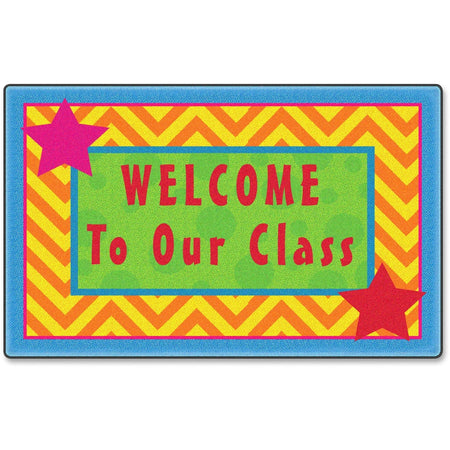 Flagship Carpets Silly Welcome Mat: Fun & Colorful 36x24’’ Nylon Rug - Rugs Mats