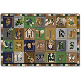 Flagship Carpets Tranquility Colors ABC Blocks Rug - Multicolor Nylon - Rugs & Mats