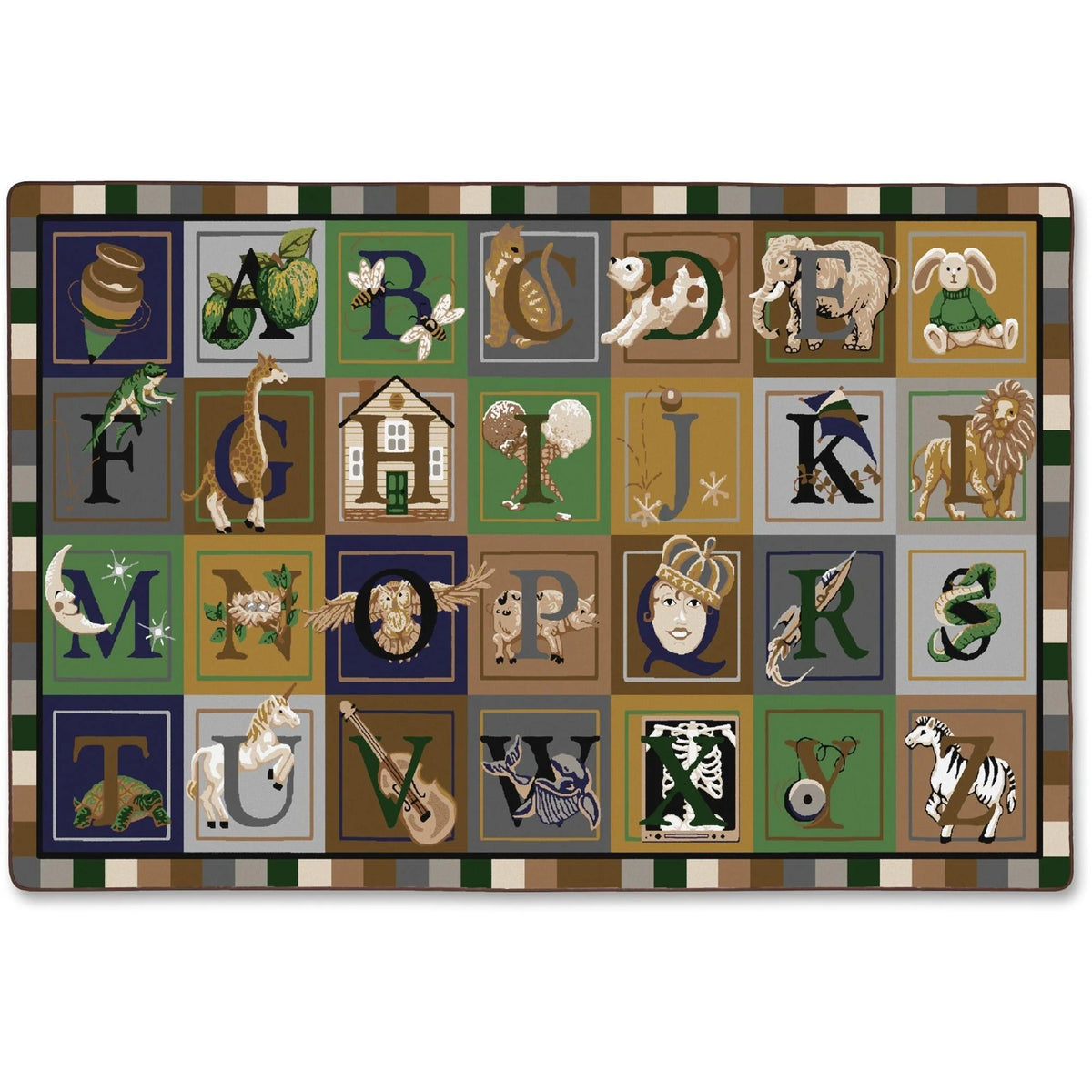 Flagship Carpets Tranquility Colors ABC Blocks Rug - Multicolor Nylon - Rugs & Mats