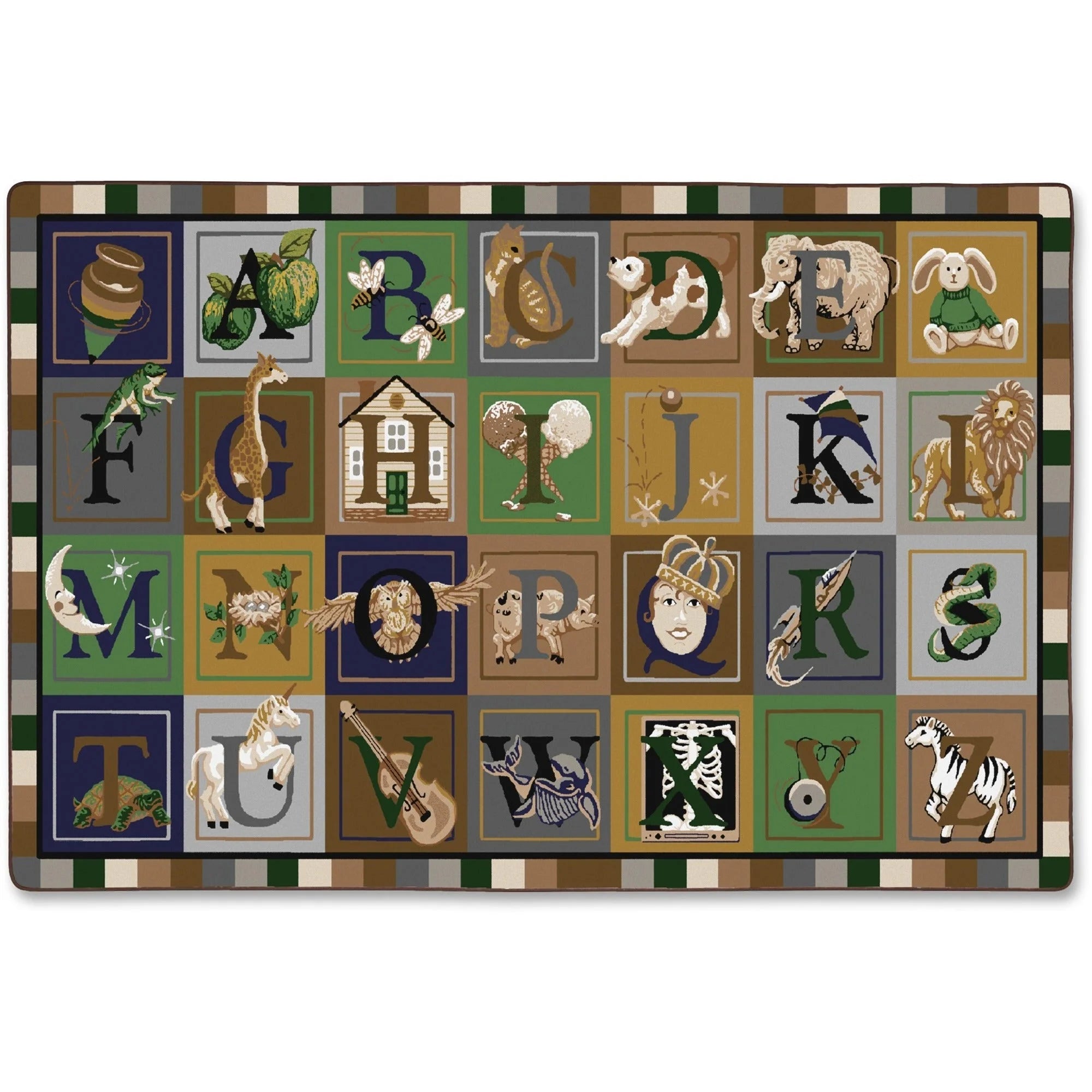 Flagship Carpets Tranquility Colors ABC Blocks Rug - Multicolor Nylon - Rugs & Mats