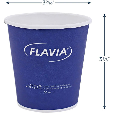 Flavia 10 oz Hot Beverage Paper Cups - Blue - 1000/Carton