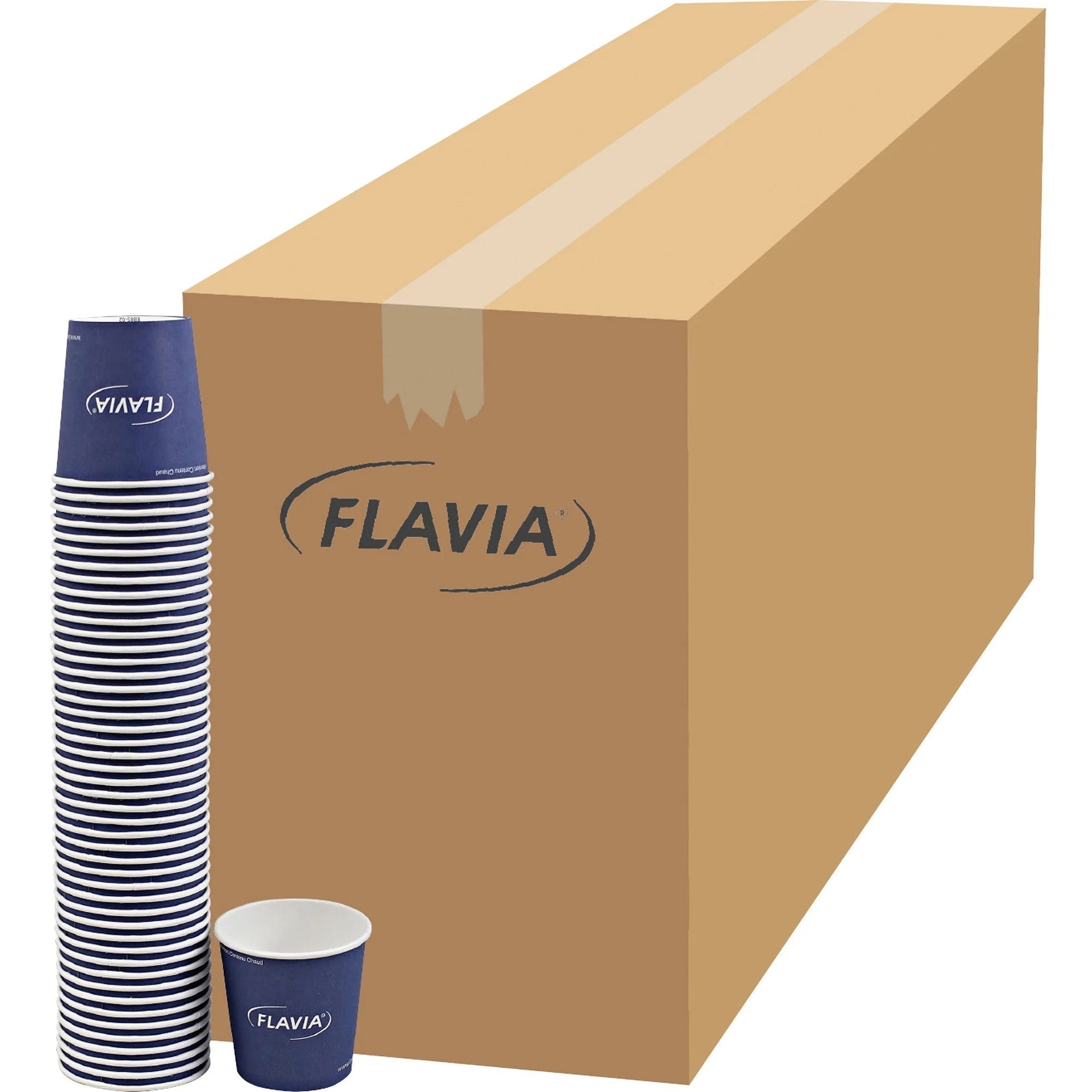 Flavia 10 oz Hot Beverage Paper Cups - Blue - 1000/Carton