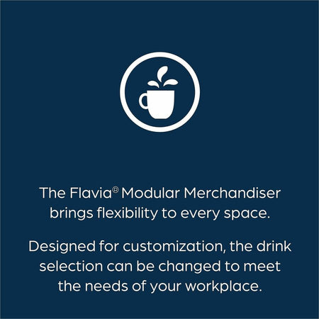 Flavia 4-Column Merchandiser - 480 - Horizontal20.50’’ Depth - Black - 1 Each - Breakroom Organizers