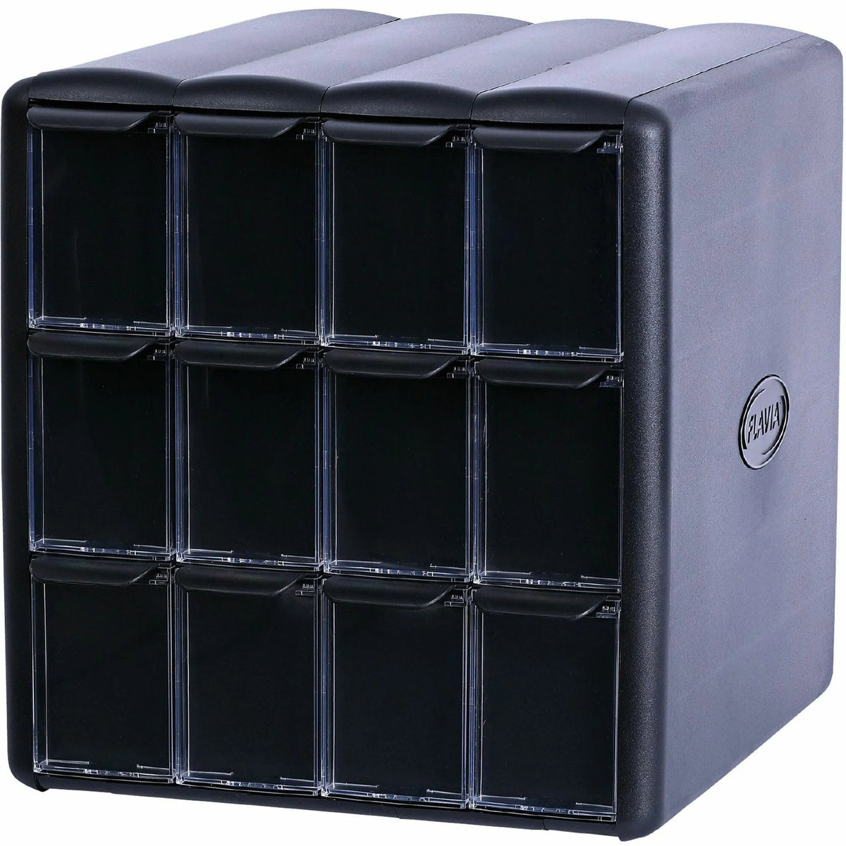 Flavia 4-Column Merchandiser: Horizontal 20.50’’ Depth - Black - Breakroom Organizers