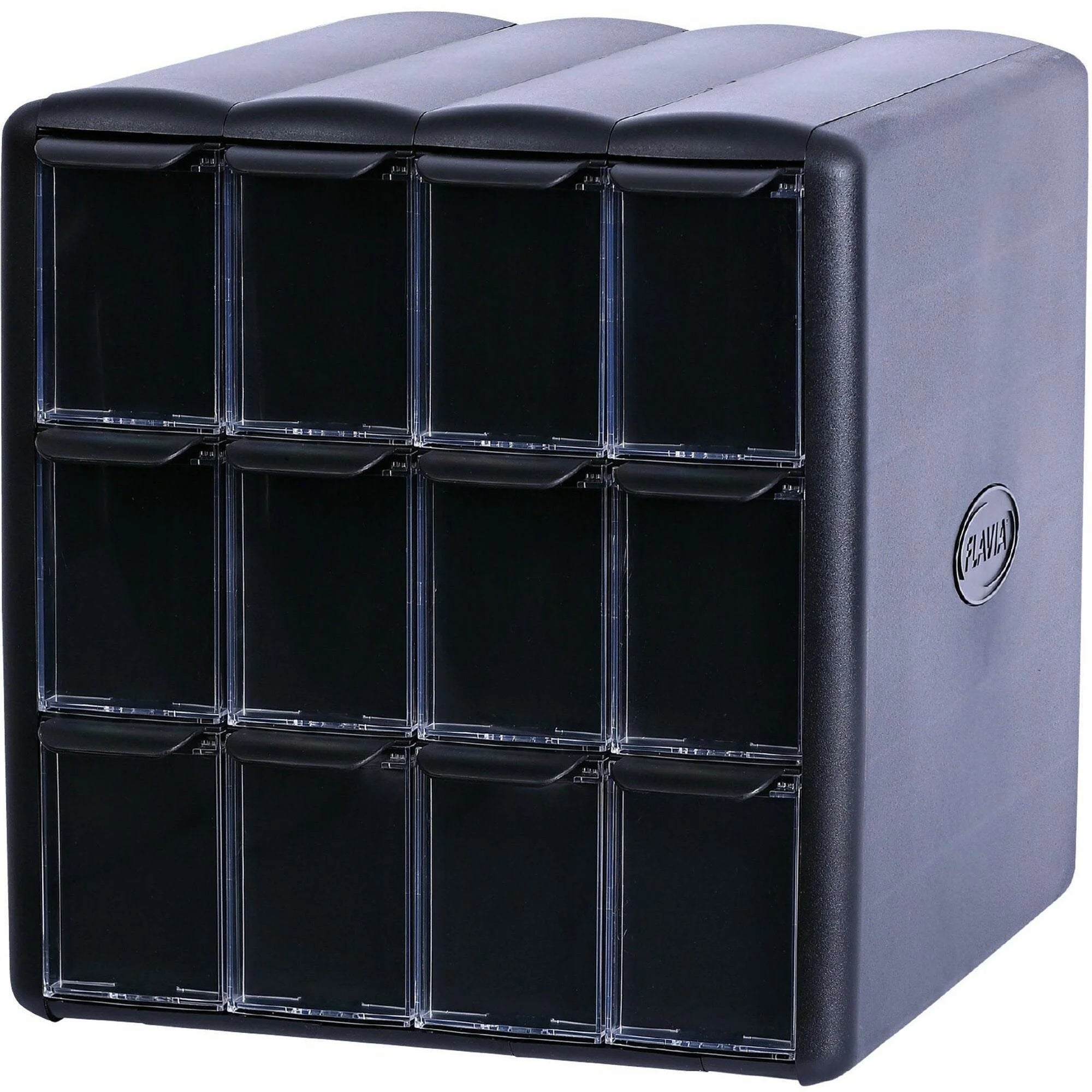 Flavia 4-Column Merchandiser: Horizontal 20.50’’ Depth - Black - Breakroom Organizers