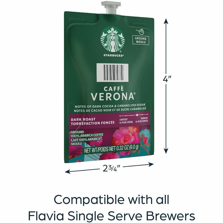 Flavia Freshpack Ground Caffe Verona Coffee - Compatible with - American - Dark
