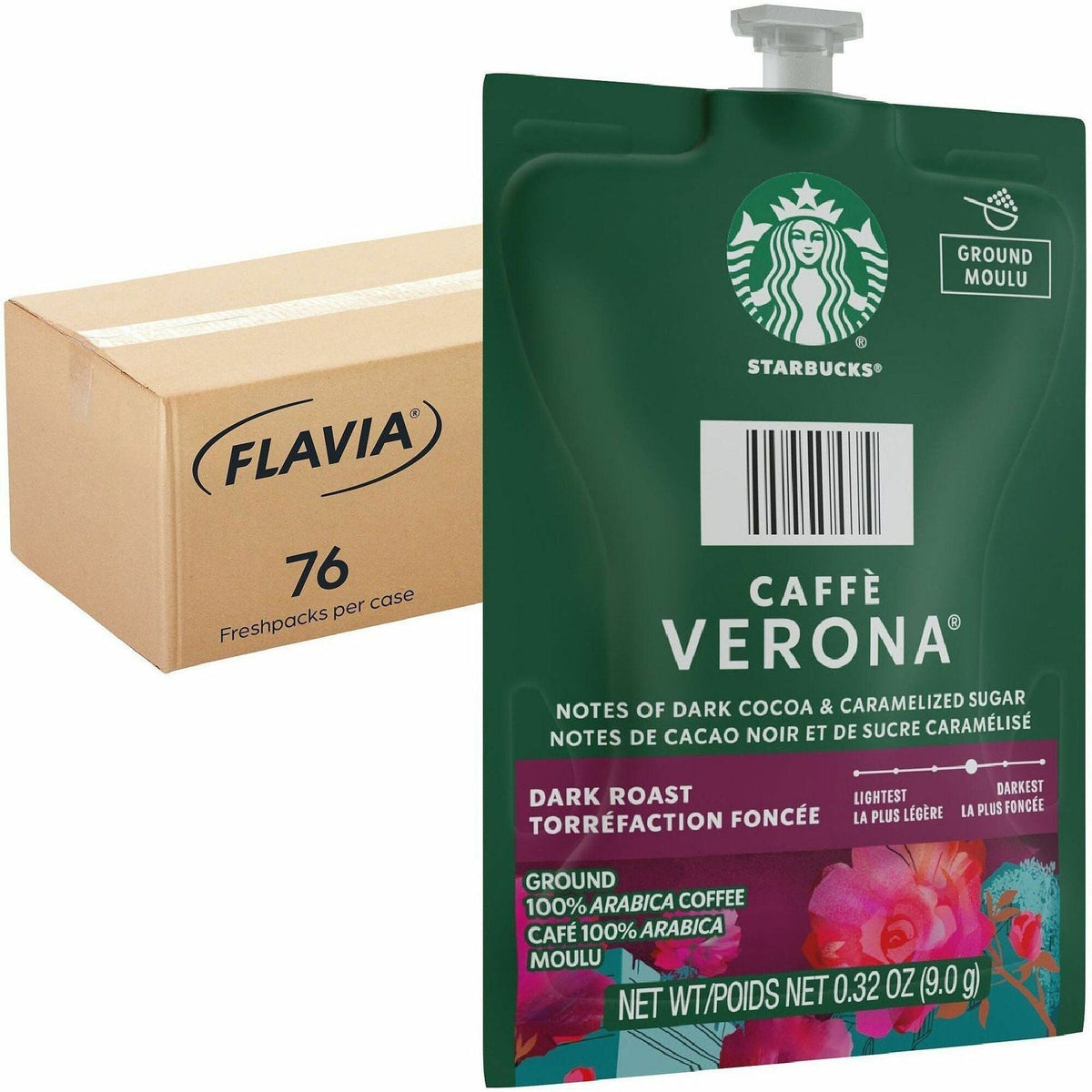 Flavia Freshpack Ground Caffe Verona Coffee - Compatible with - American - Dark