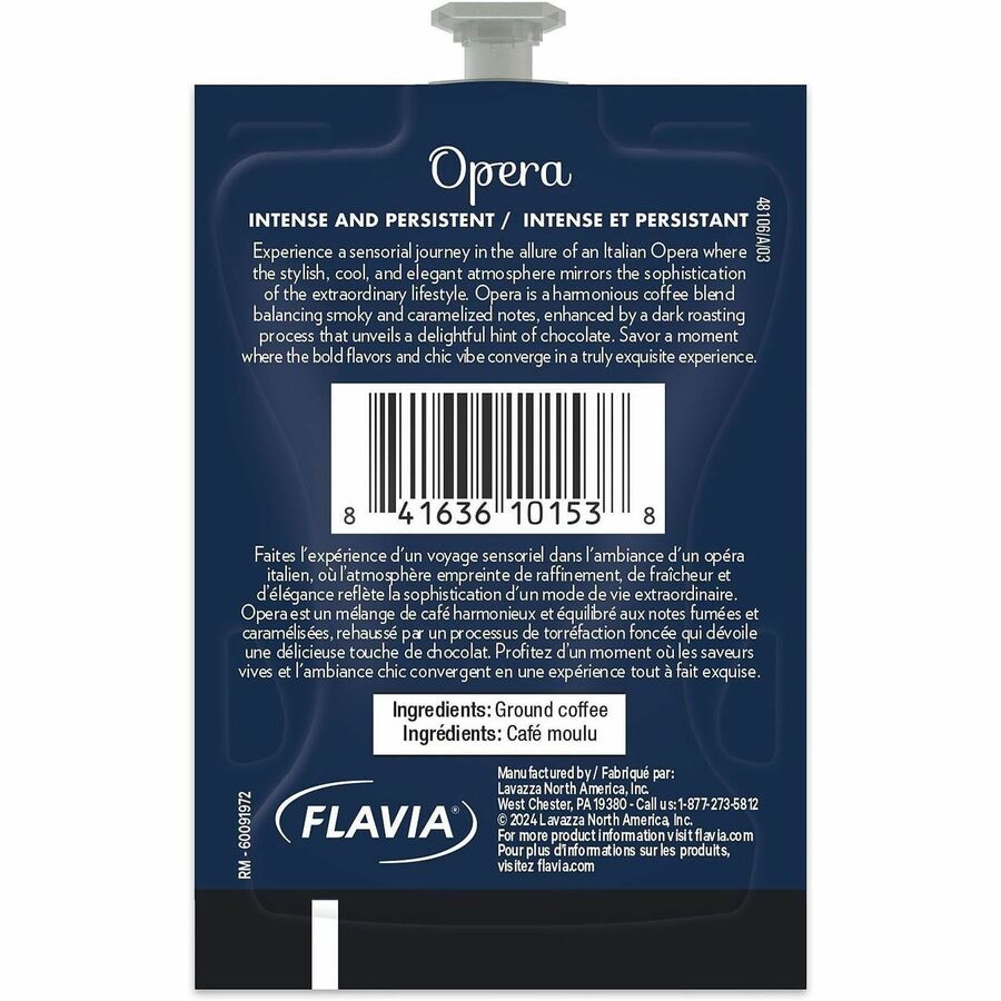 Flavia Freshpack Intenso Dark Roast Coffee Freshpacks - 0.3 oz - Arabica Robusta - 38 / Carton
