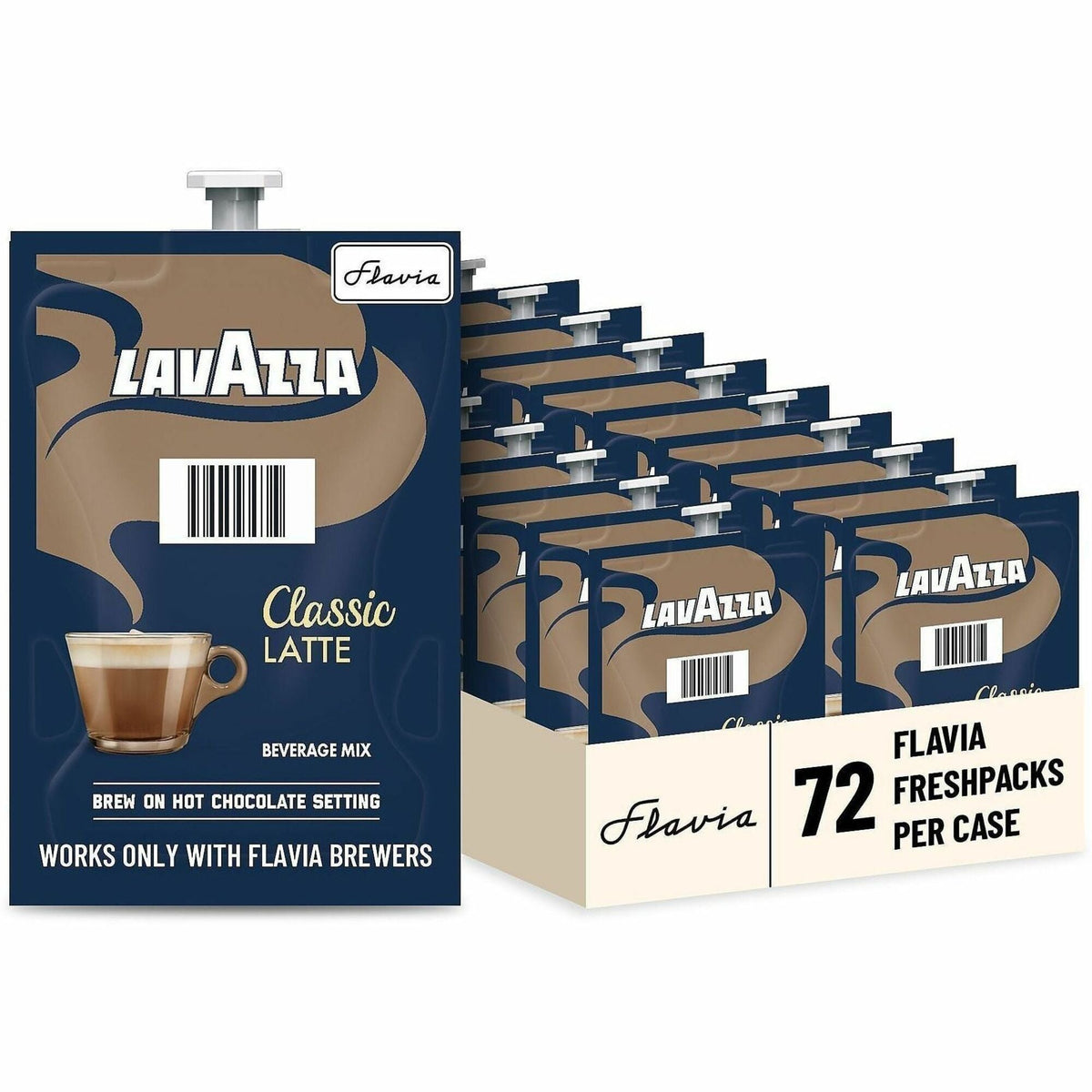 Flavia Freshpack Latte Freshpacks - 0.5 oz - Classic - 72 / Carton - Coffee