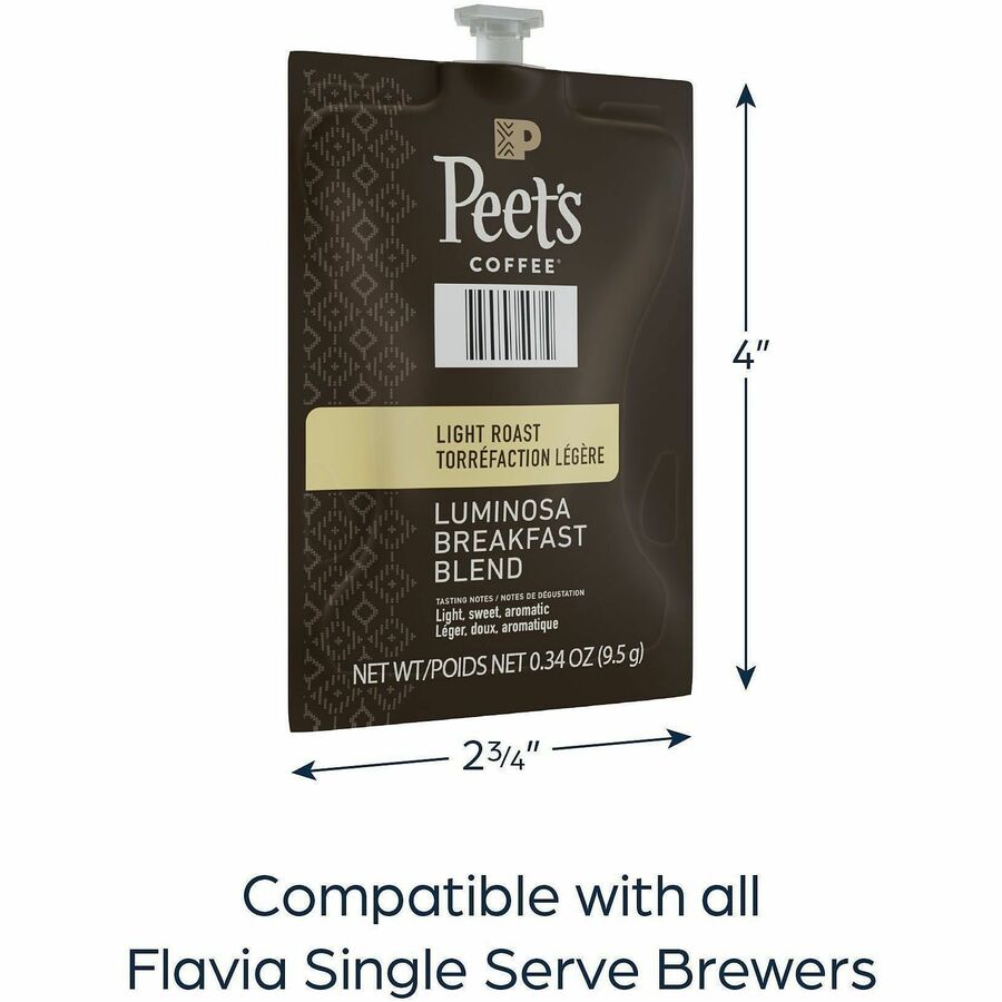 Flavia Freshpack Luminosa Breakfast Blend Coffee - Compatible with - American - Light
