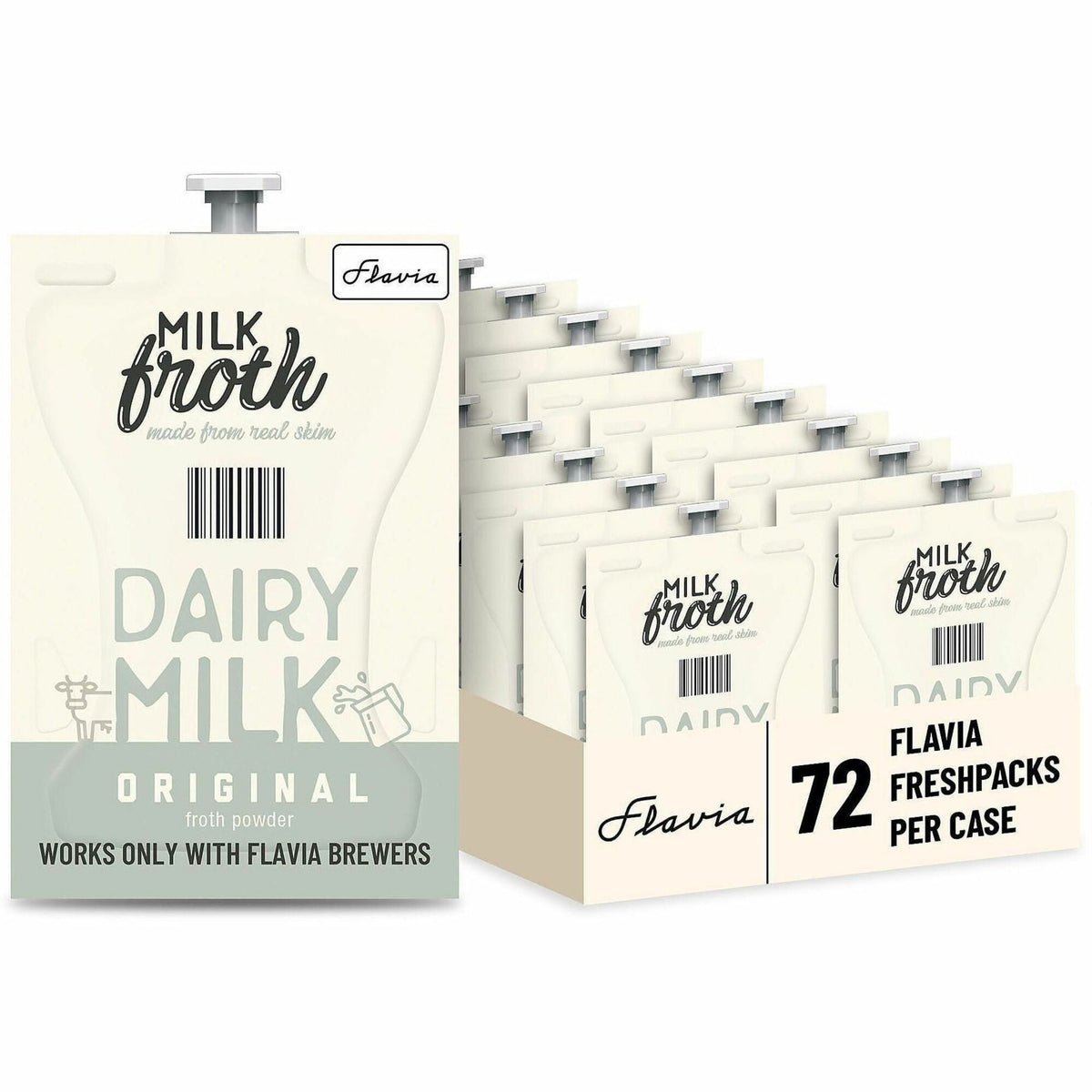 Flavia Freshpack Real Milk Froth Powder - Compatible with Barista Creation 600 500 200 - Coffee