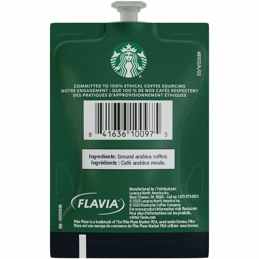 Flavia Ground Freshpack Pike Place Roast Coffee - American - Medium - Classic - 76 / Case