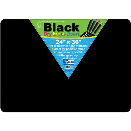 Flipside Black Dry Erase Board - 24x36’’ Rectangle - Surface - Learning Boards & Supplies
