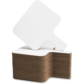 Flipside Dry Erase Answer Paddle: 8’’x9.8’’ White Surface - Pack of 24 - Learning Boards & Supplies