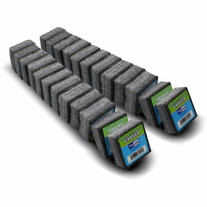 Flipside Dry Erase/Chalkboard Eraser - Gray Felt - 2’’ x 1’’ - 24-Pack - Learning Boards & Supplies