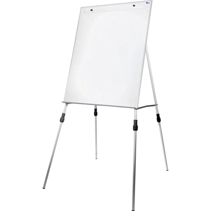 Flipside Dry-Erase Easel Stand: 27.5’’ x 32’’ White Aluminum - Multi-use Floor/Tabletop Stand - Art Stations