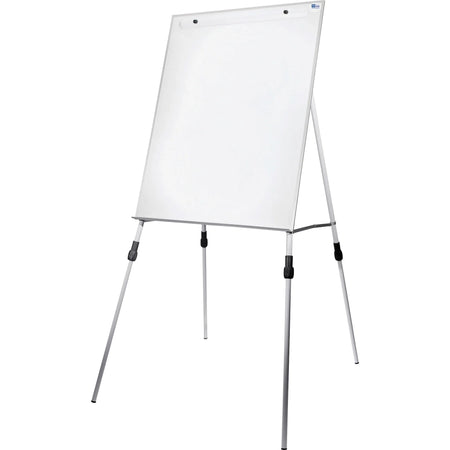 Flipside Dry-Erase Easel Stand: 27.5’’ x 32’’ White Aluminum - Multi-use Floor/Tabletop Stand - Art Stations