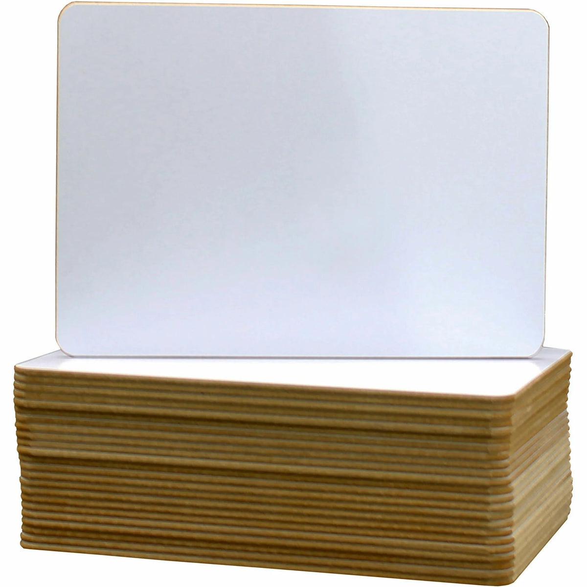 Flipside Dry Erase Lap Board - Round Corners - White Surface - 9.5’’ x 12’’ - 24 Pack - Learning Boards & Supplies