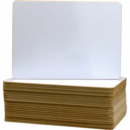 Flipside Dry Erase Lap Board - Round Corners - White Surface - 9.5’’ x 12’’ - 24 Pack - Learning Boards & Supplies