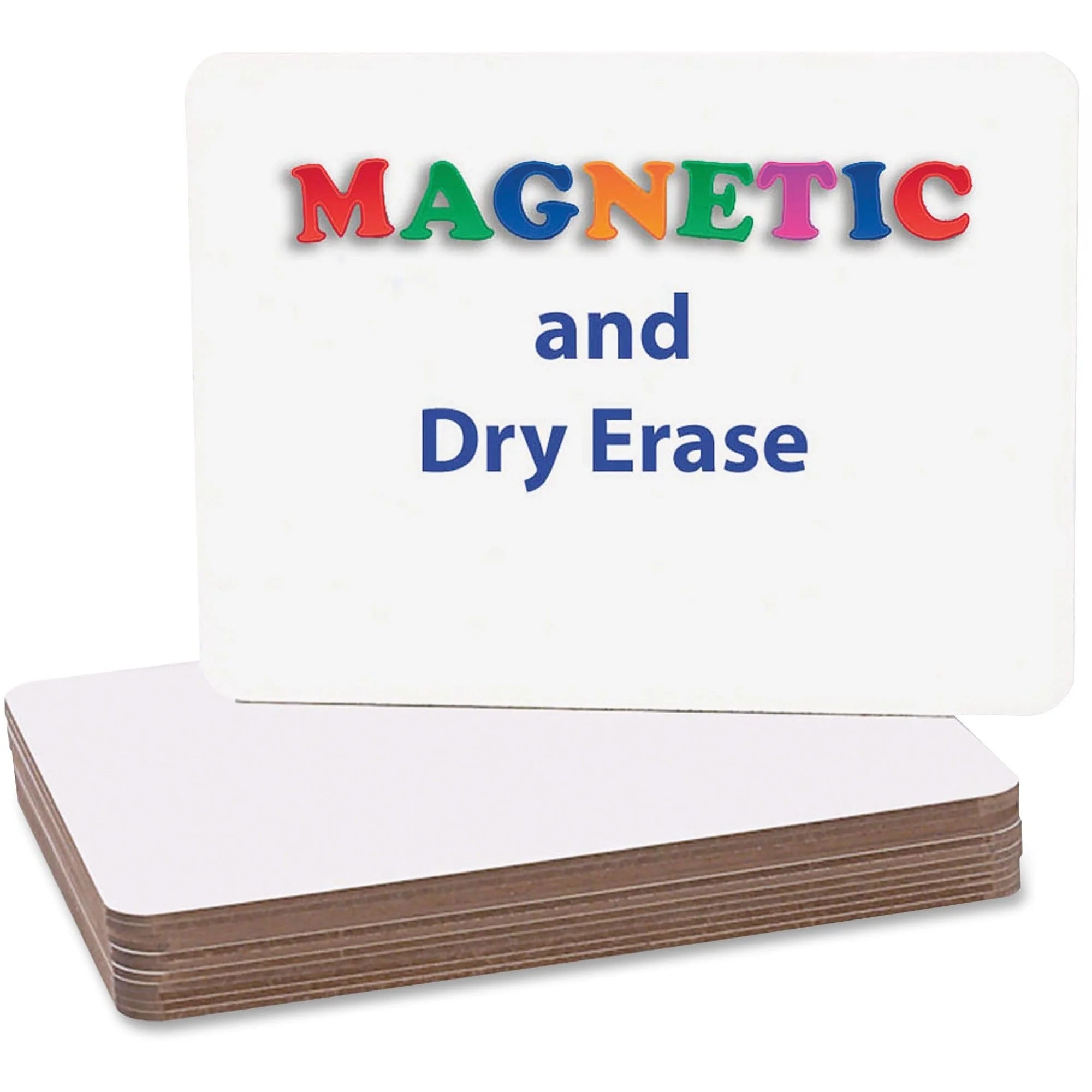 Flipside Magnetic Dry Erase Board - 12’’x9’’ White Rectangle - 12 Pack - Learning Boards & Supplies