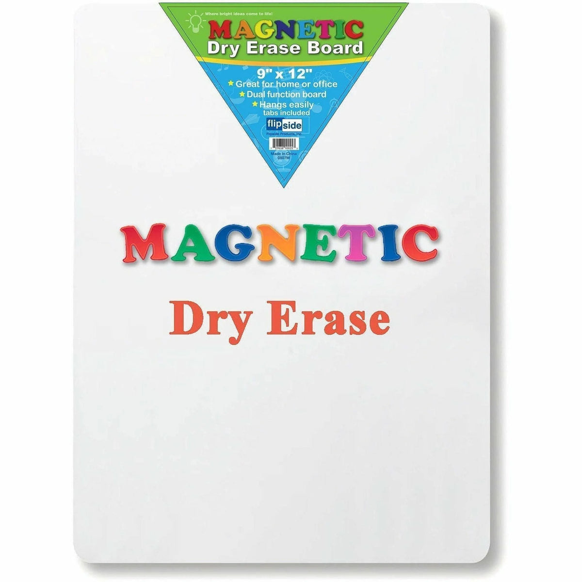 Flipside Magnetic Dry Erase Board: 9x12’’ White Rectangle - Surface - Learning Boards & Supplies