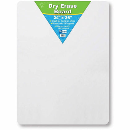 Flipside Unframed Dry Erase Board - 24x36’’ White Surface - Rectangle - Learning Boards & Supplies