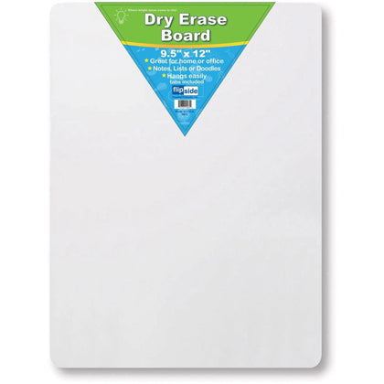 Flipside Unframed Mini Dry Erase Board - Compact Whiteboard - 9.5’’ x 12’’ - Learning Boards & Supplies