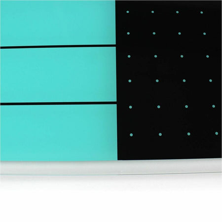 Floortex Cleartex Glacier Teal & Black Plan & Grid Glass Dry-Erase Board - 14" x 14" - Alternate-Image3