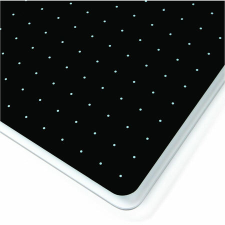 Floortex Cleartex Glacier Teal & Black Plan & Grid Glass Dry-Erase Board - 14" x 14" - Alternate-Image2
