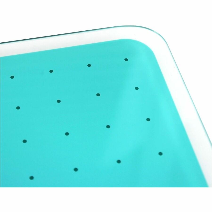 Floortex Viztex® Glacier Teal Multi-Purpose Grid Glass Dry-Erase Board 30" x 40" - Alternate-Image9