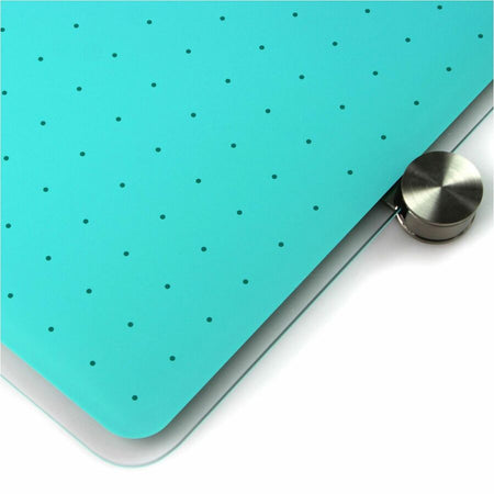 Floortex Viztex® Glacier Teal Multi-Purpose Grid Glass Dry-Erase Board 30" x 40" - Alternate-Image2