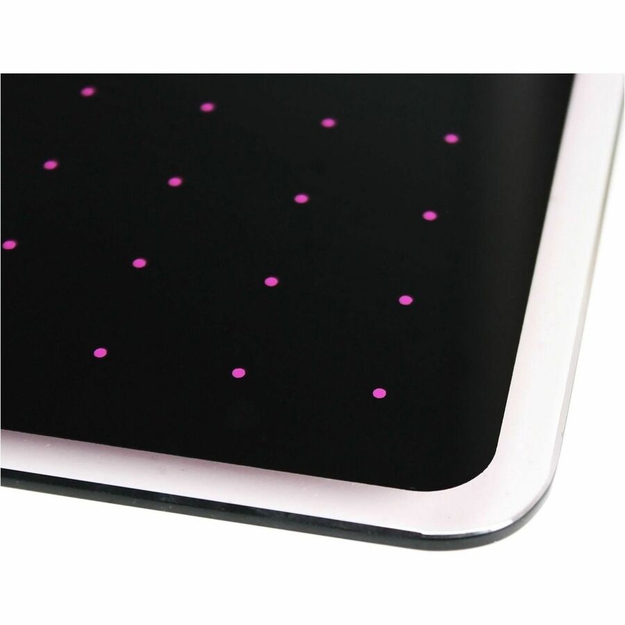 Floortex Viztex® Glacier Violet & Black Plan & Grid Glass Dry-Erase Board - 14" x 14" - Alternate-Image4