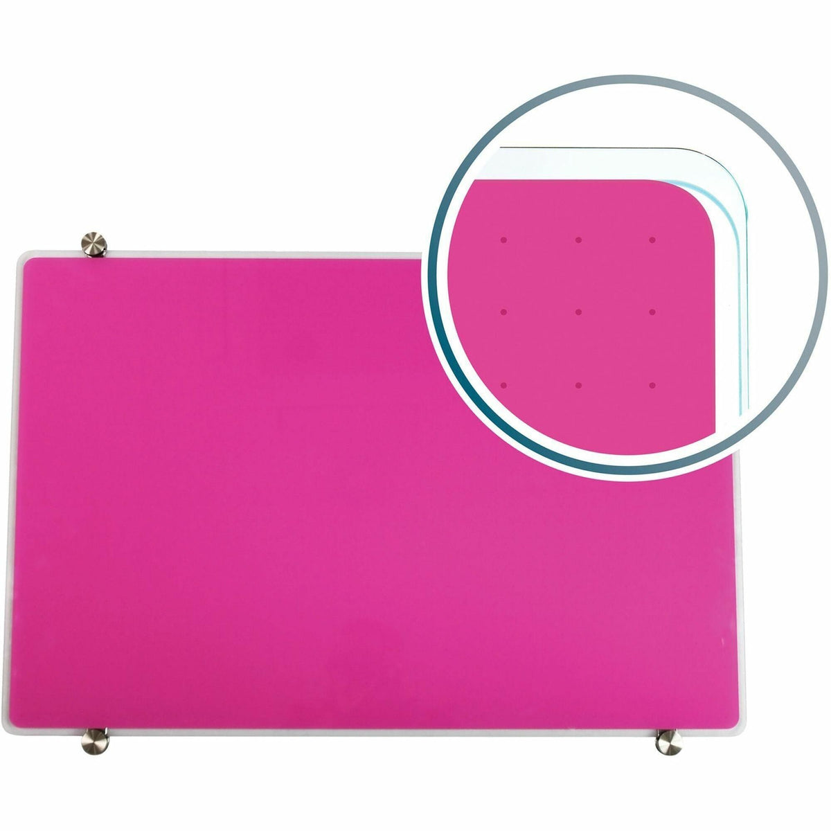 Floortex Viztex® Glacier Violet Multi-Purpose Grid Glass Dry-Erase Board 24" x 36" - 2000