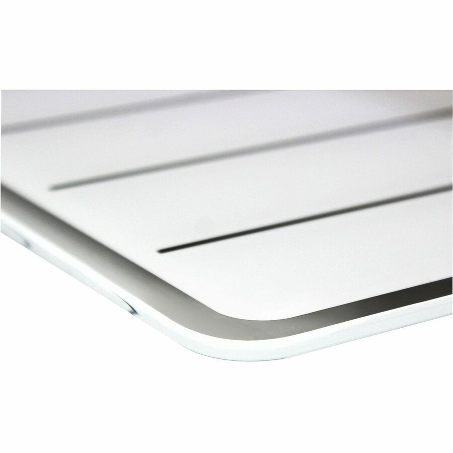 Floortex Viztex® Glacier White & Black Plan & Grid Glass Dry-Erase Board - 17" x 23" - Bottom