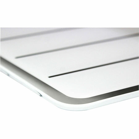 Floortex Viztex® Glacier White & Black Plan & Grid Glass Dry-Erase Board - 17" x 23" - Bottom