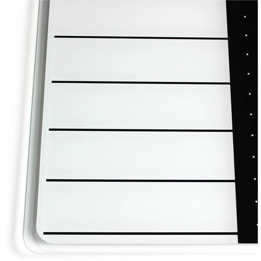 Floortex Viztex® Glacier White & Black Plan & Grid Glass Dry-Erase Board - 17" x 23" - Alternate-Image3