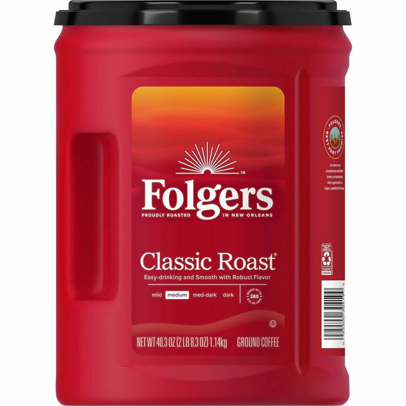 Folgers® Ground Classic Roast Coffee - Medium - 40.3 oz Per Canister - Mountain Grown - Kosher
