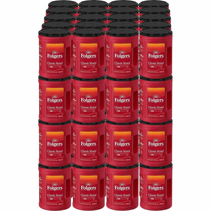 Folgers Classic Roast Coffee: Medium Ground Mountain Grown - 40.3 oz - Kosher - 210/Pallet - Coffee