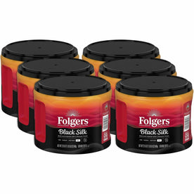 Folgers® Black Silk Coffee: Bold & Smooth Dark Roast - 22.6 oz - 6/Carton - Coffee