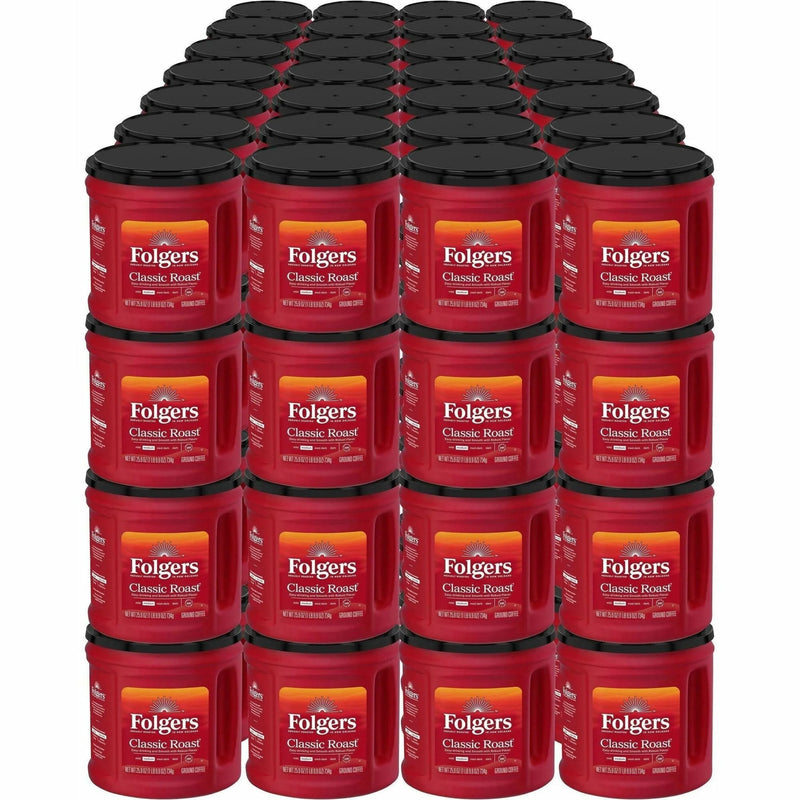 Folgers® Ground Classic Roast Coffee - Medium - 25.9 oz Per Canister - Rich Aroma - Kosher - 294 / Pallet