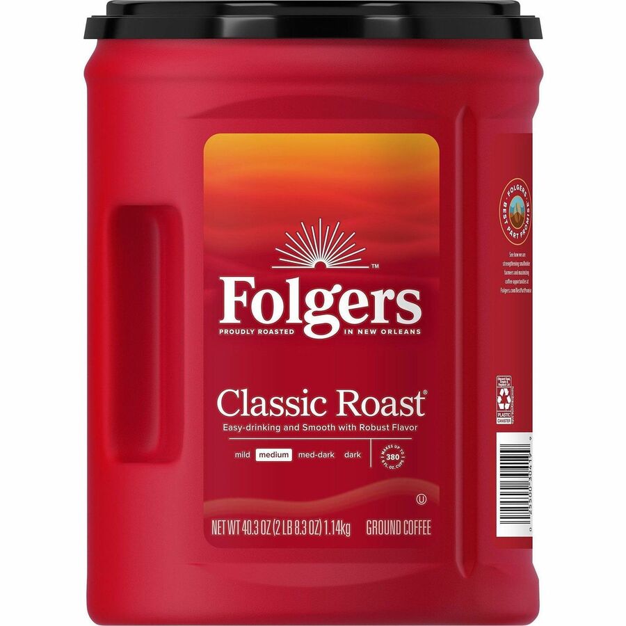 Folgers® Ground Classic Roast Coffee - Medium - 40.3 oz Per Canister - Mountain Grown - Kosher/