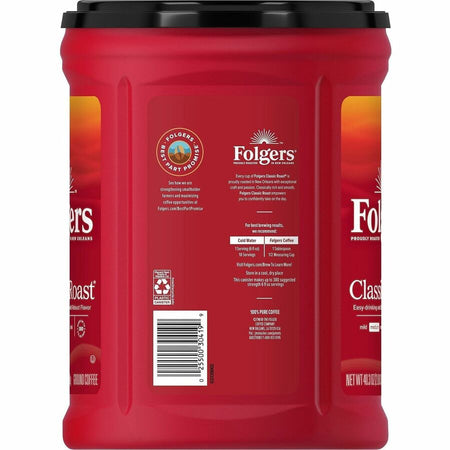 Folgers® Ground Classic Roast Coffee - Medium - 40.3 oz Per Canister - Mountain Grown - Kosher/