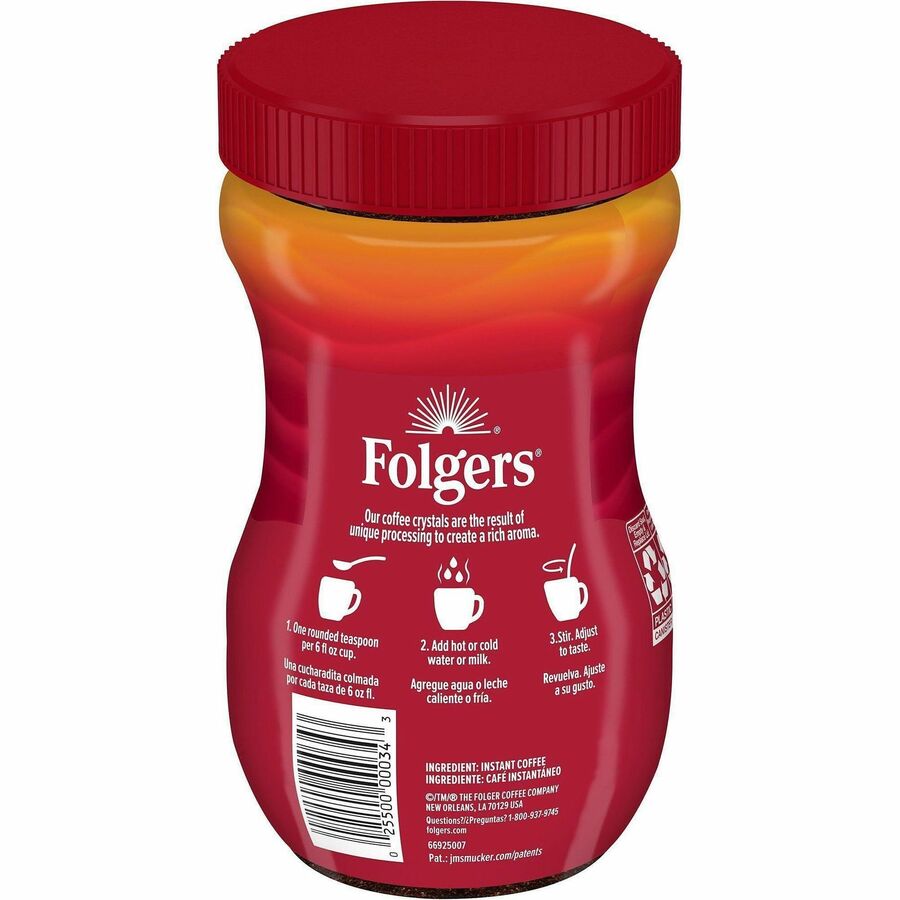 Folgers® Instant Classic Roast Coffee - Regular - 8 oz Per Jar - Mountain Grown - 1 Each