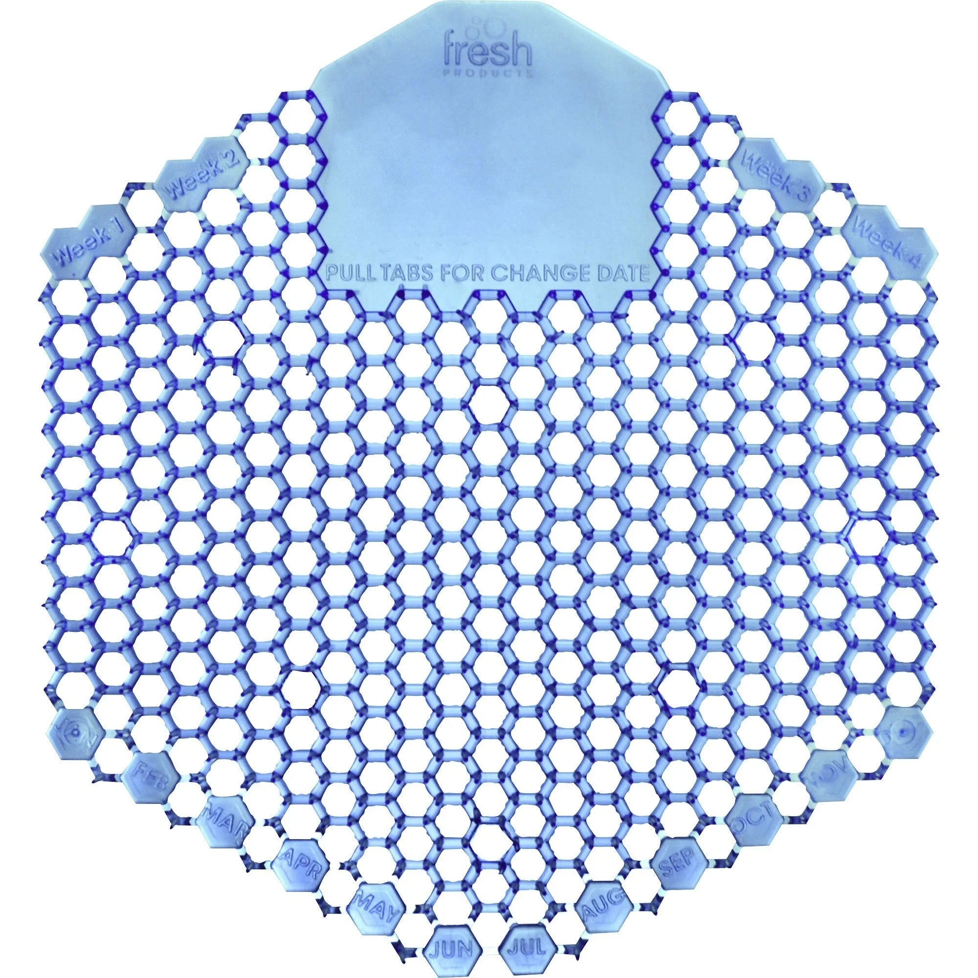 Fresh Products 3D Urinal Screen: 30-Day Lasting Odor Control - 10/Pack - Blue - Screens / Mats