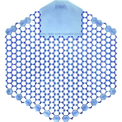 Fresh Products 3D Urinal Screen: 30-Day Lasting Odor Control - 10/Pack - Blue - Screens / Mats